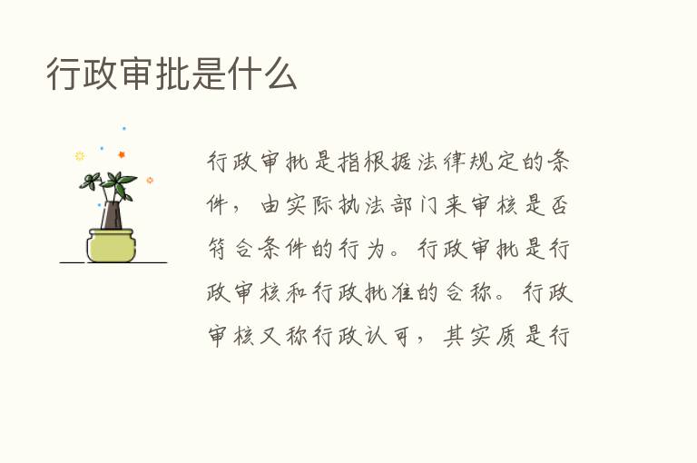 行政审批是什么