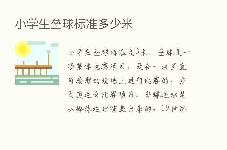 小学生垒球标准多少米