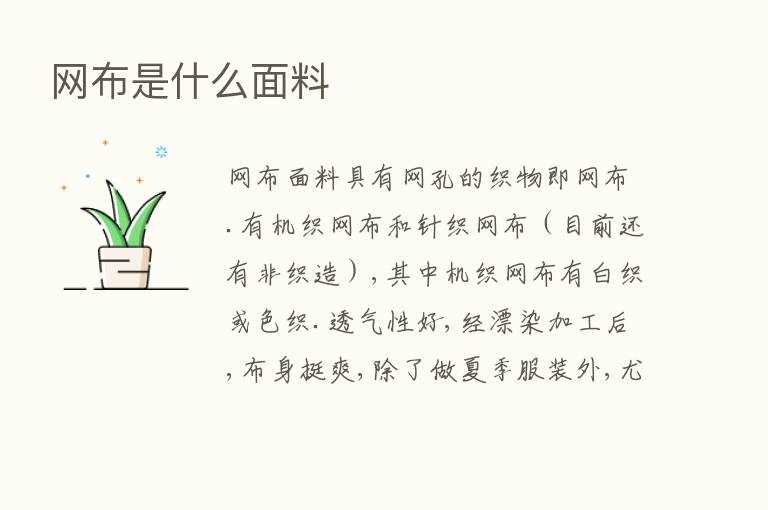 网布是什么面料