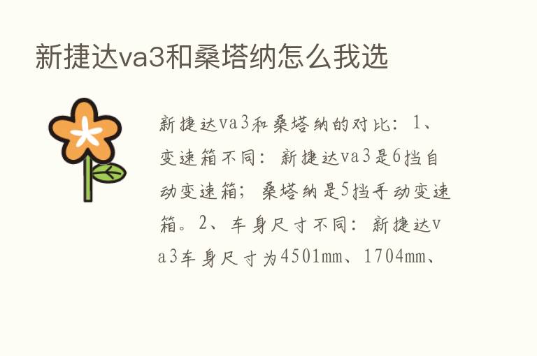 新捷达va3和桑塔纳怎么我选