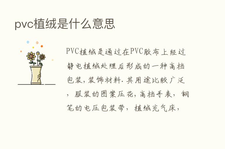 pvc植绒是什么意思