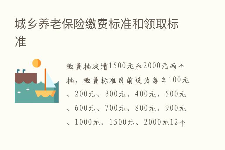 城乡养老      缴费标准和领取标准