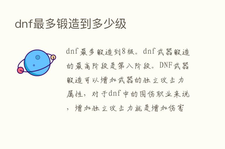 dnf   多锻造到多少级