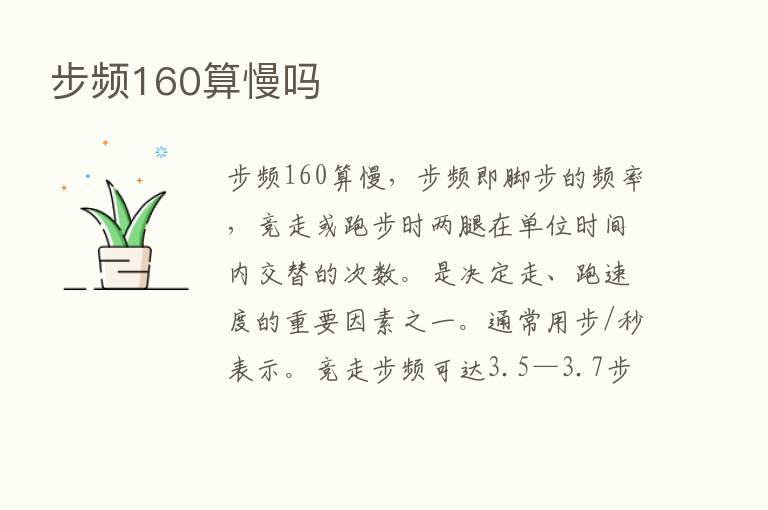 步频160算慢吗