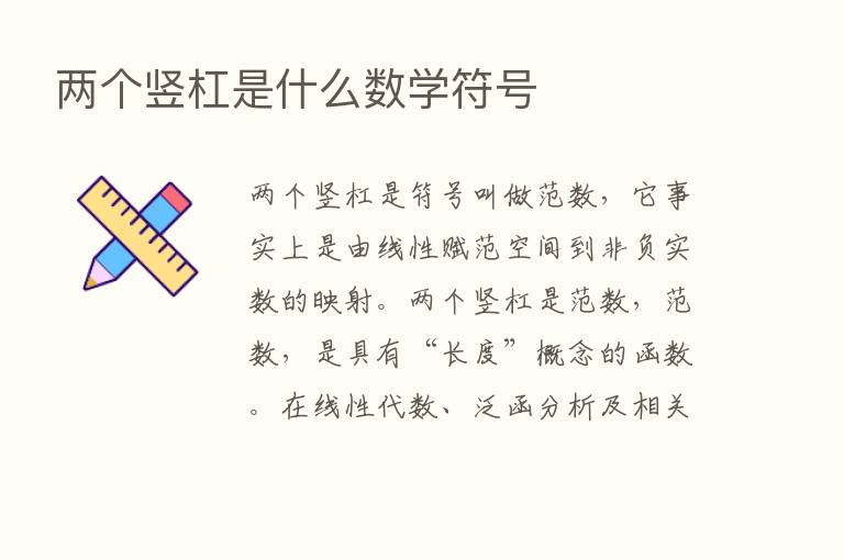 两个竖杠是什么数学符号