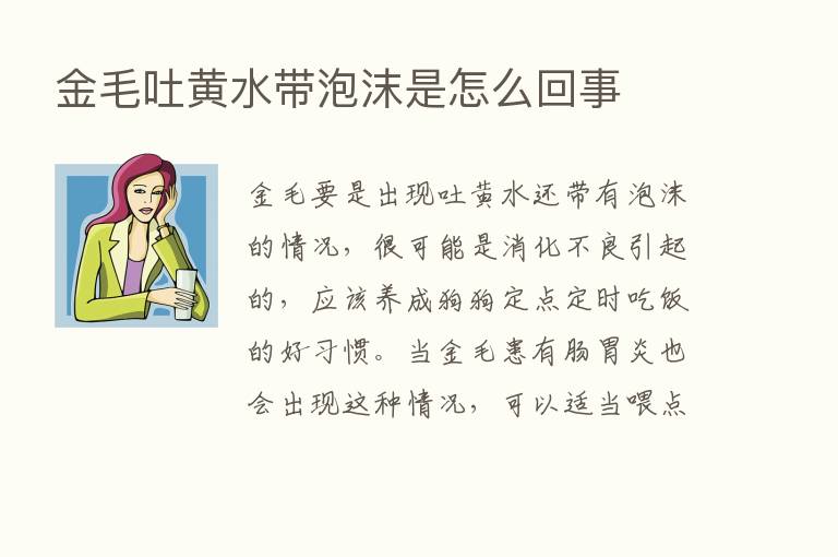 金毛吐黄水带泡沫是怎么回事