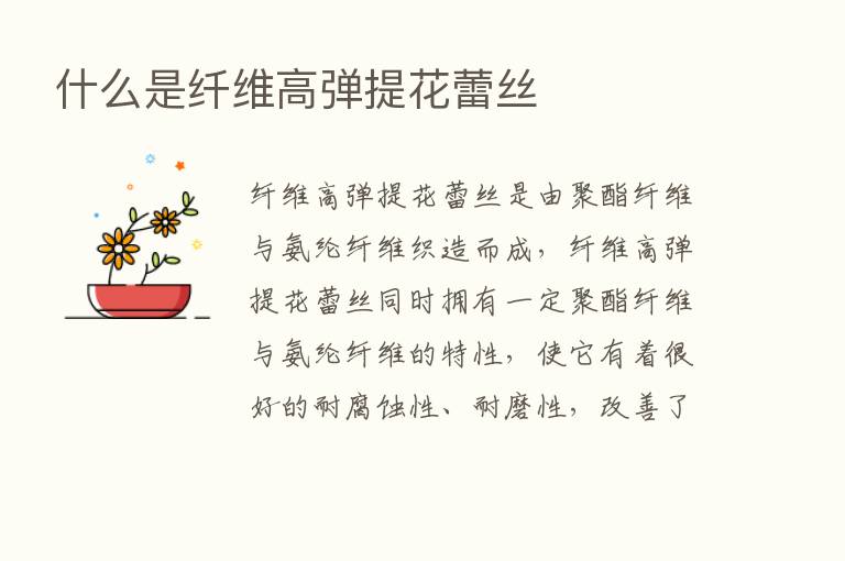 什么是纤维高弹提花蕾丝