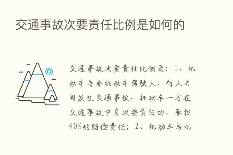 交通事故次要责任比例是如何的