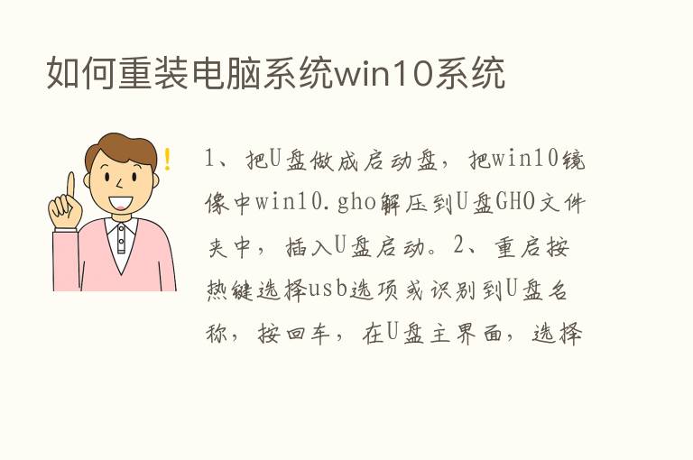 如何重装电脑系统win10系统