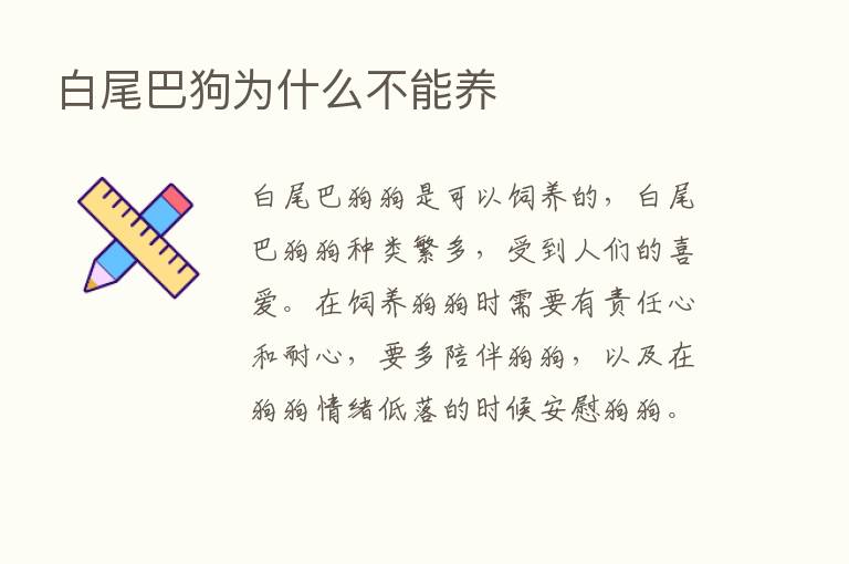 白尾巴狗为什么不能养