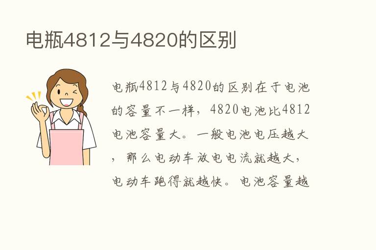 电瓶4812与4820的区别