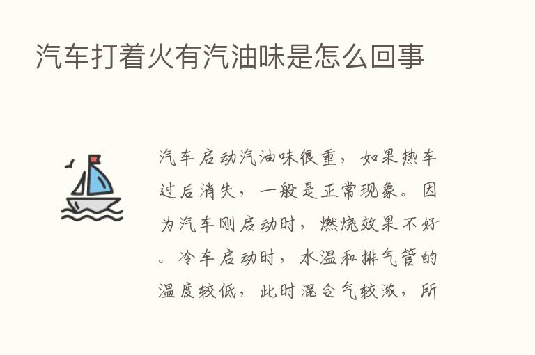 汽车打着火有汽油味是怎么回事