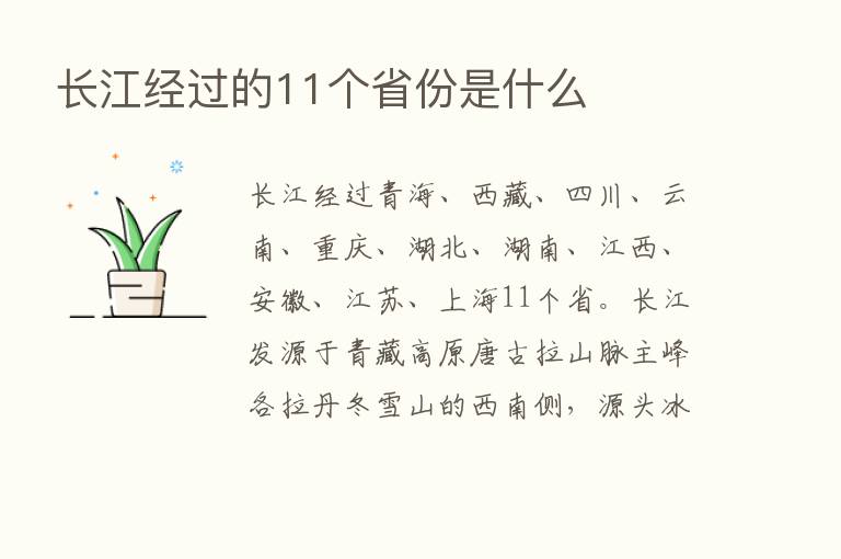 长江经过的11个省份是什么