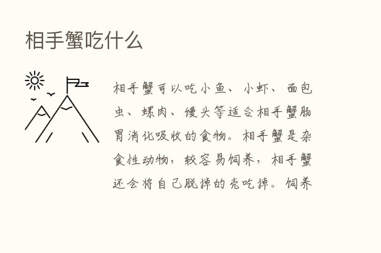 相手蟹吃什么