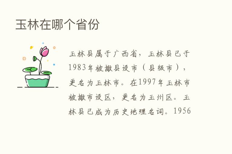 玉林在哪个省份