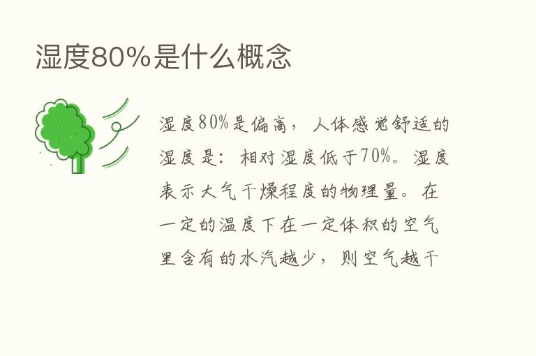 湿度80％是什么概念