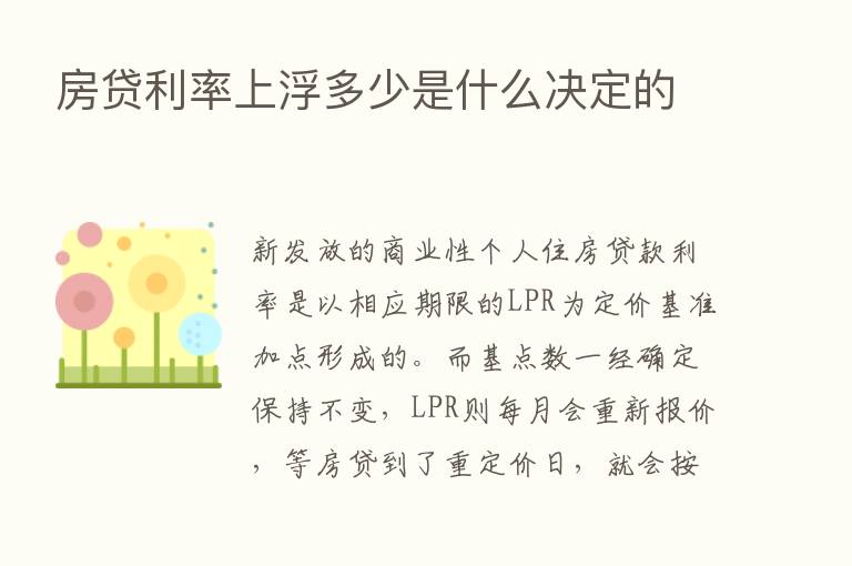 房贷利率上浮多少是什么决定的