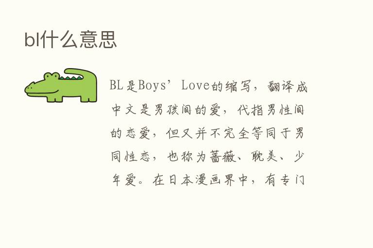 bl什么意思