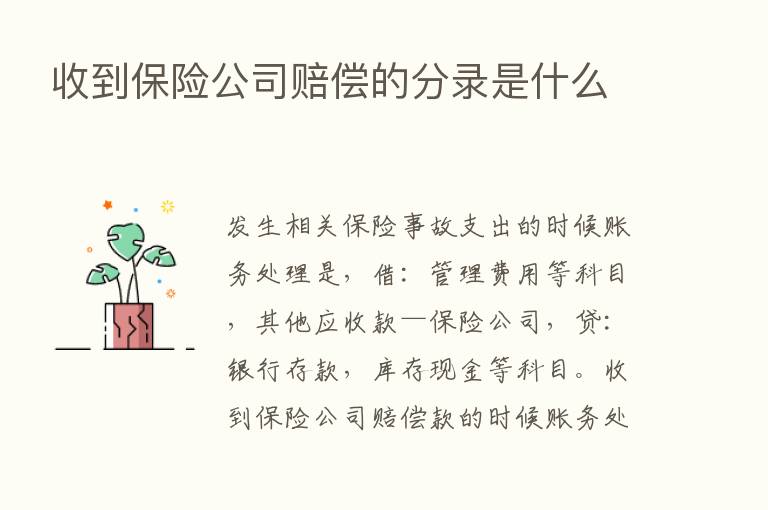 收到      公司赔偿的分录是什么