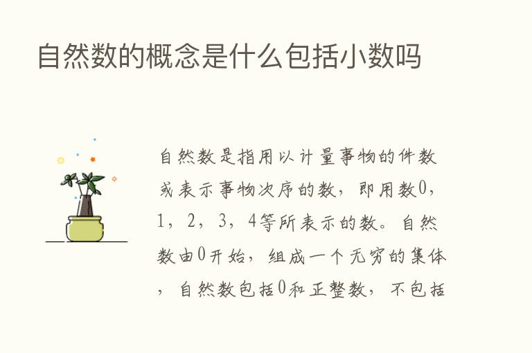 自然数的概念是什么包括小数吗