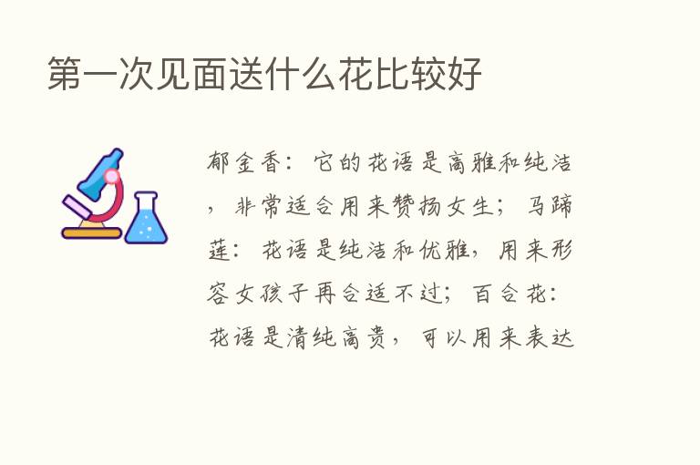    一次见面送什么花比较好