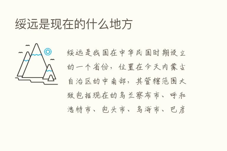 绥远是现在的什么地方