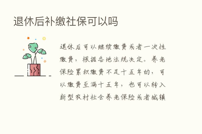 退休后补缴社保可以吗