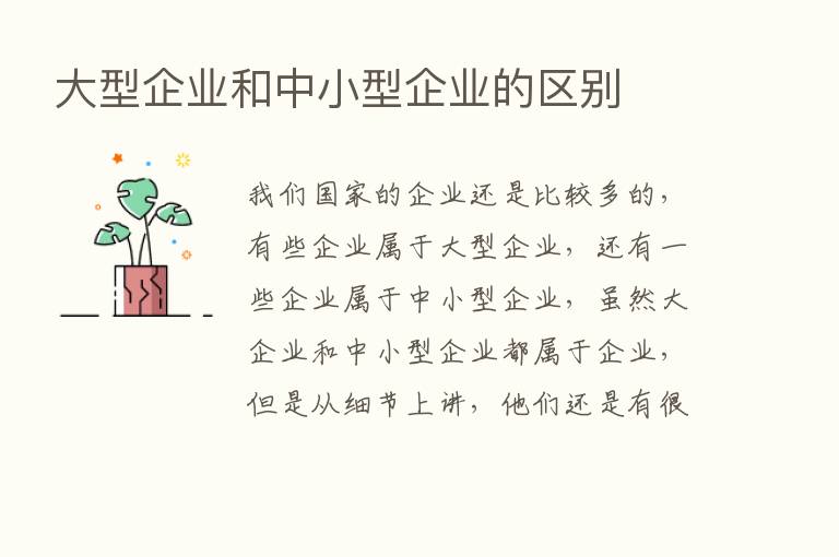 大型企业和中小型企业的区别