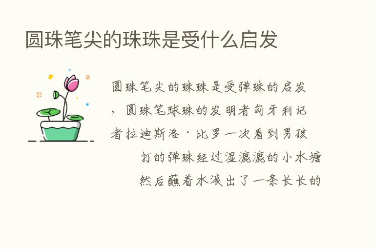 圆珠笔尖的珠珠是受什么启发