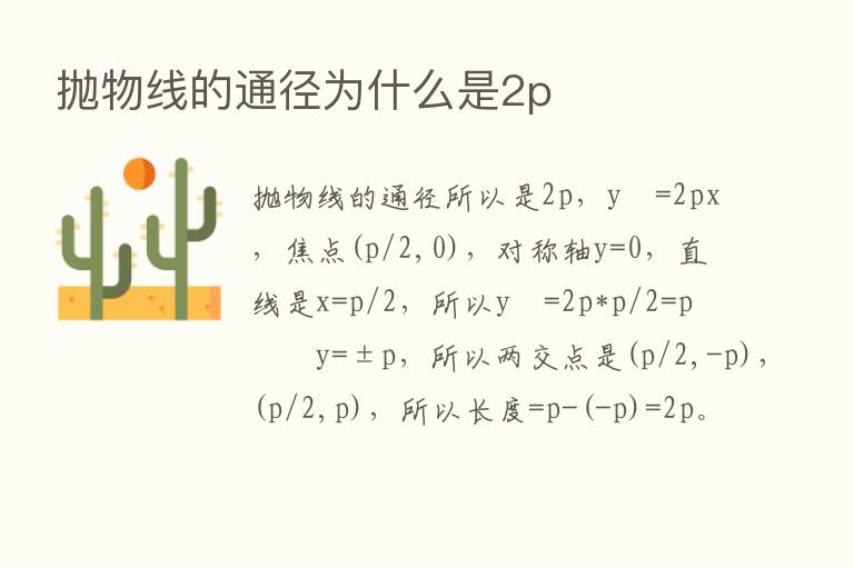 抛物线的通径为什么是2p