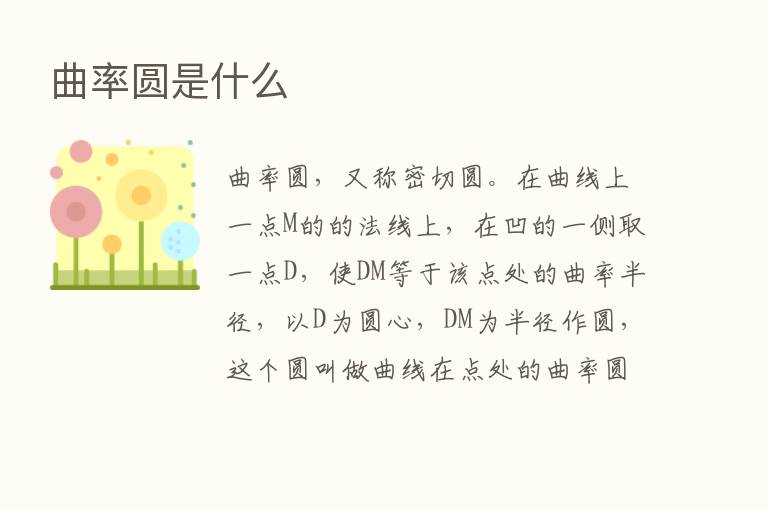 曲率圆是什么