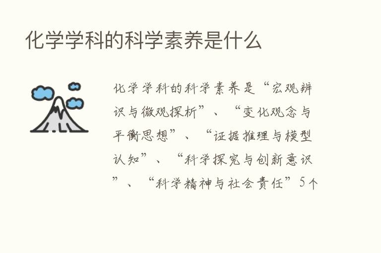 化学学科的科学素养是什么