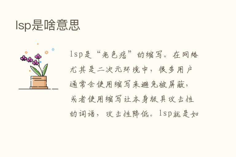 lsp是啥意思