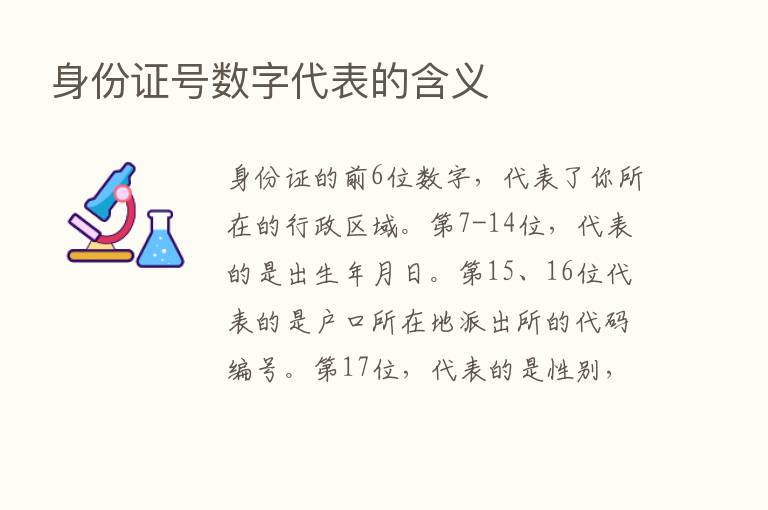 身份证号数字代表的含义