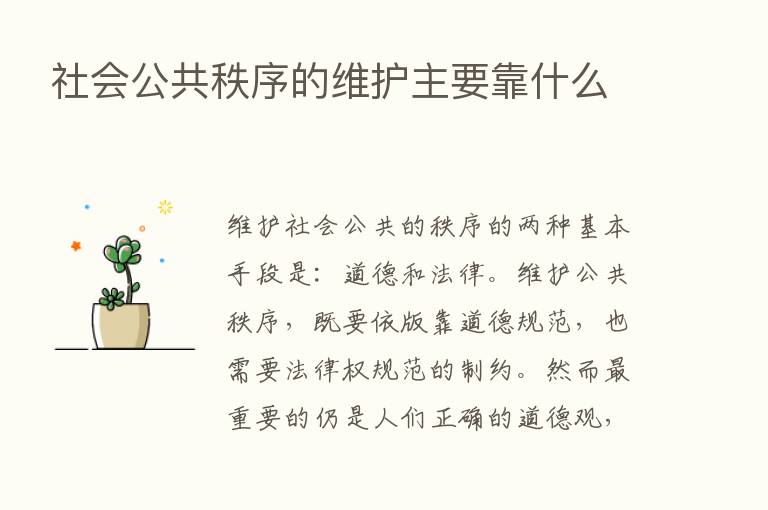 社会公共秩序的维护主要靠什么