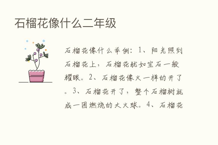 石榴花像什么二年级