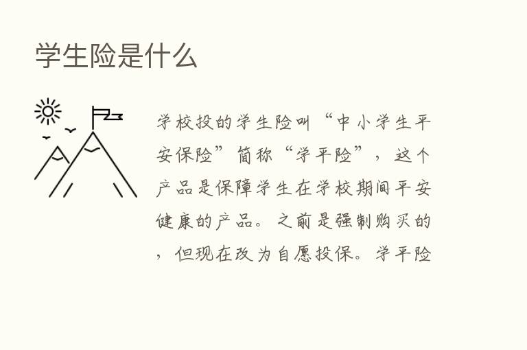 学生险是什么