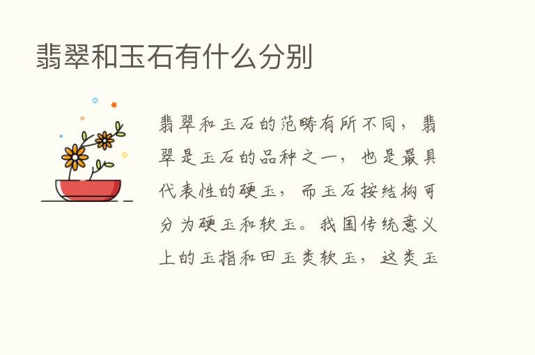 翡翠和玉石有什么分别