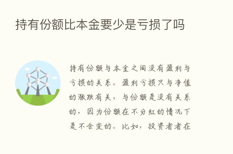 持有份额比本金要少是亏损了吗