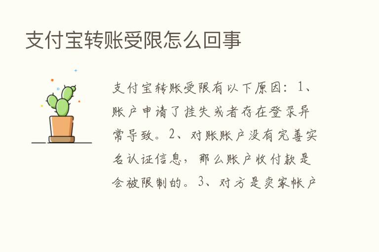 支付宝转账受限怎么回事