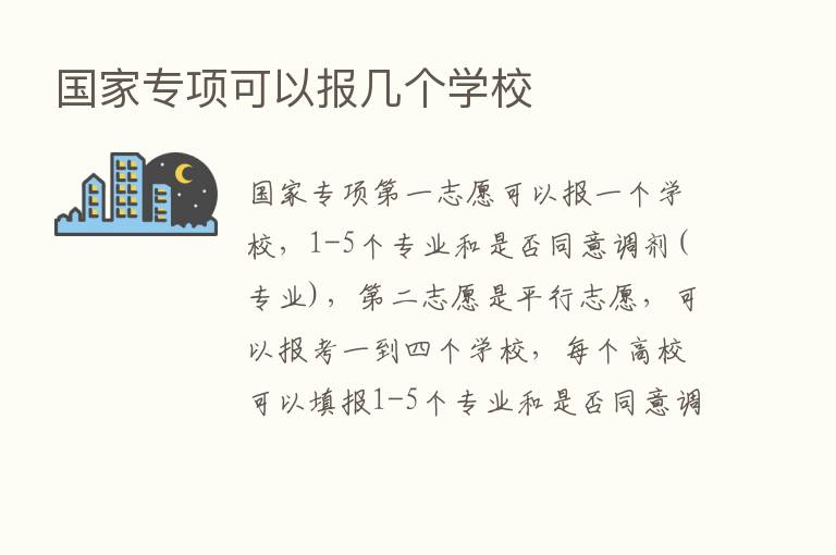 国家专项可以报几个学校