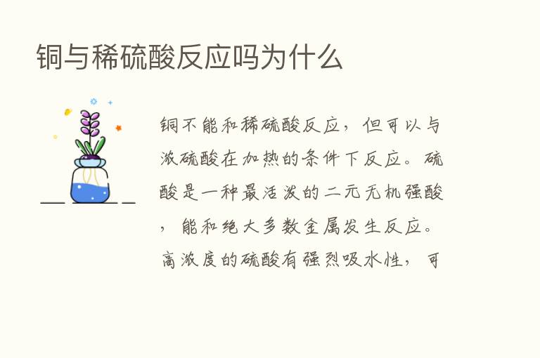 铜与稀硫酸反应吗为什么