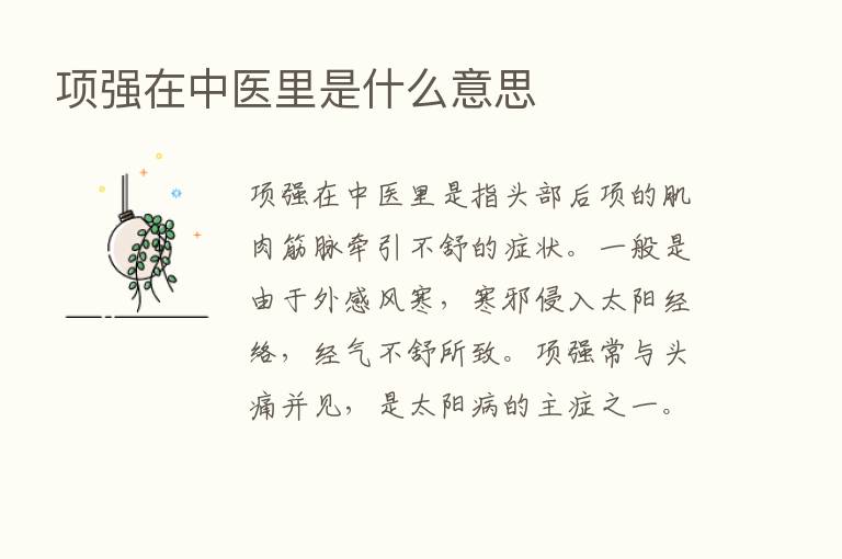 项强在中医里是什么意思