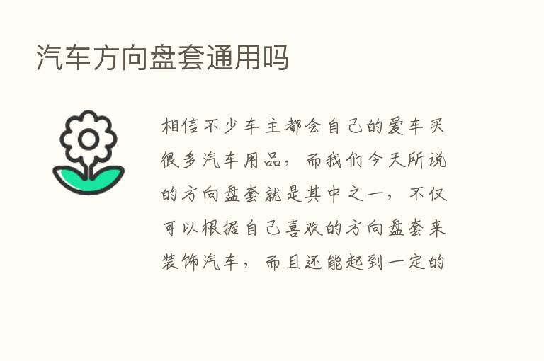 汽车方向盘套通用吗