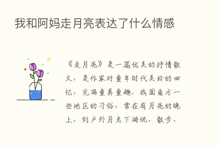 我和阿妈走月亮表达了什么情感