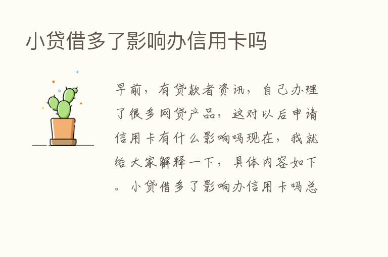 小贷借多了影响办信用卡吗