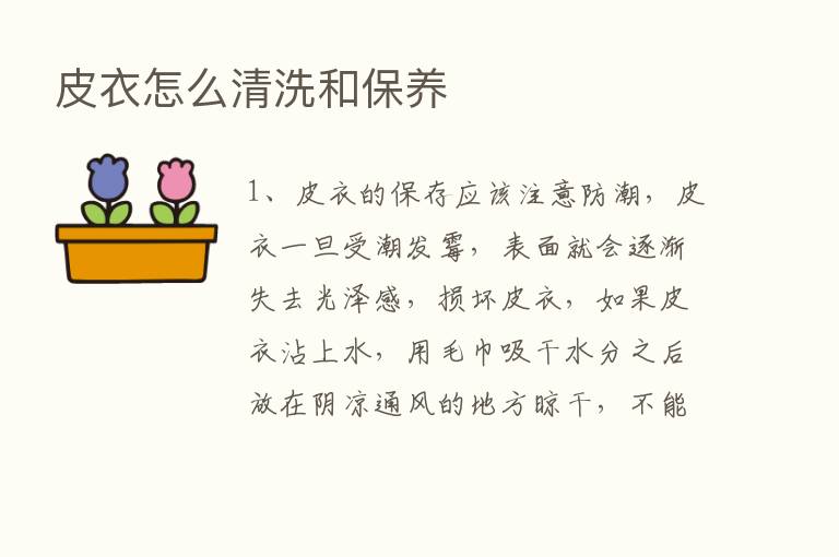 皮衣怎么清洗和保养