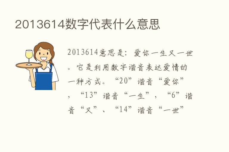 2013614数字代表什么意思