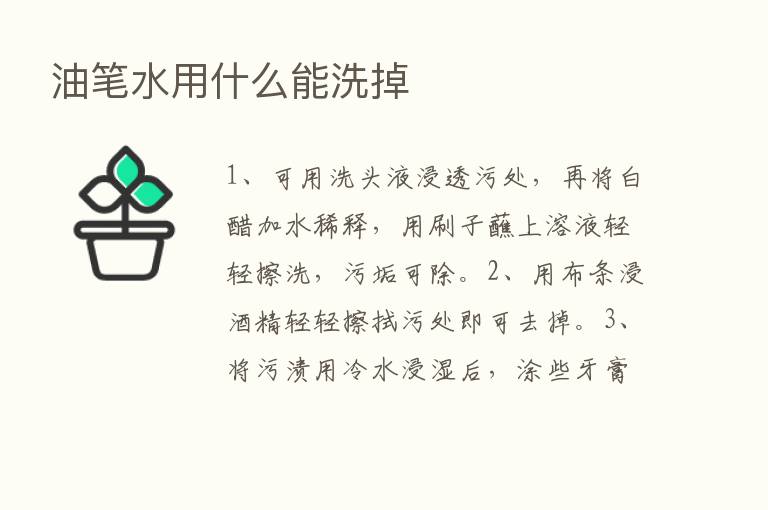 油笔水用什么能洗掉