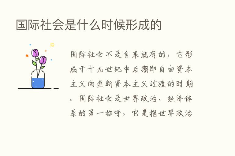 国际社会是什么时候形成的